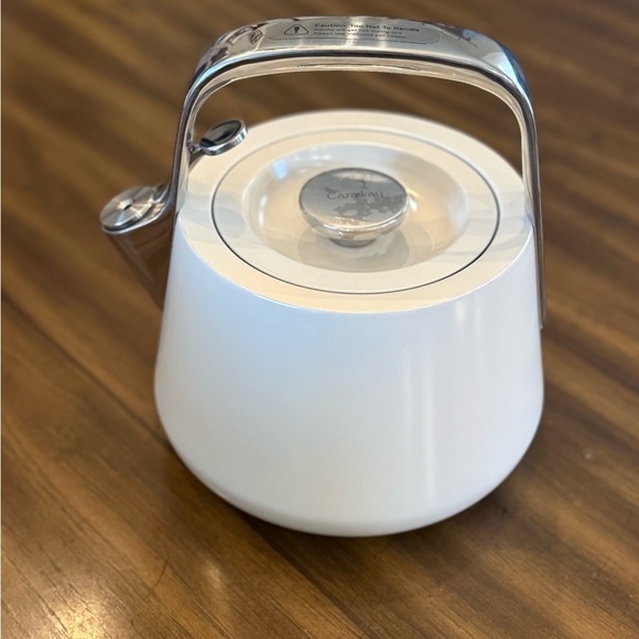 Caraway Home 64oz Whistling Tea Kettle Non Toxic Cream